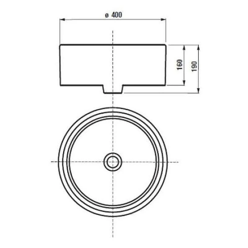 Раковина накладная Roca Mila 40 32700C000 Белая