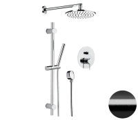 Душевая система Remer X Style X09S01OCFP цвет Черный брашированный хром