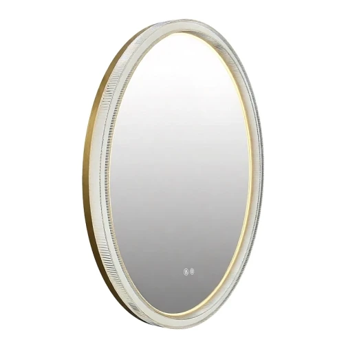 Зеркало Azario Грей 80 АZ-LED010425 с подсветкой цвет Золото матовое с сенсорным выключателем