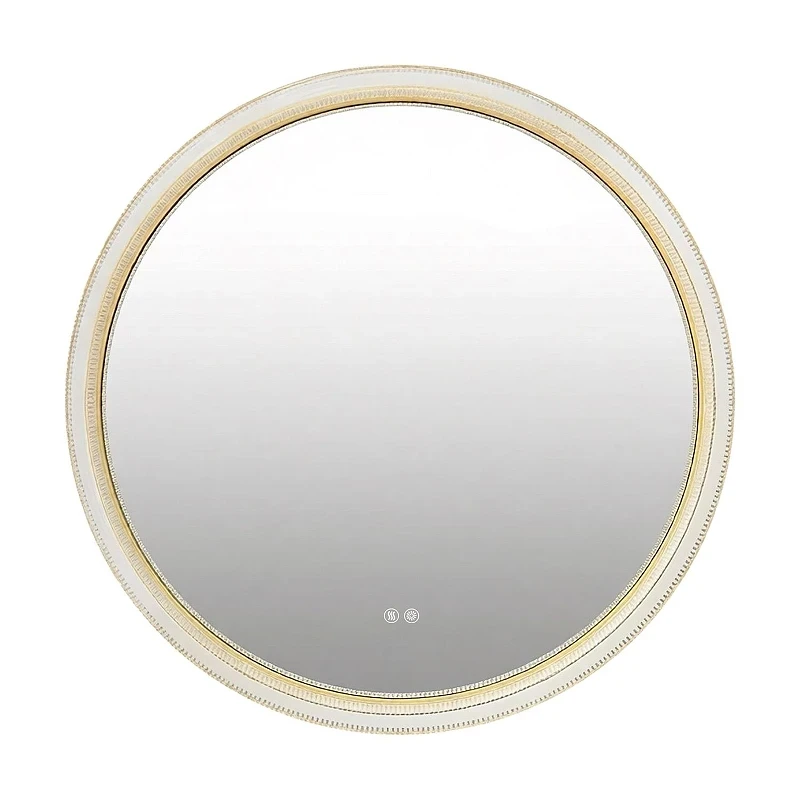 Зеркало Azario Грей 80 АZ-LED010425 с подсветкой цвет Золото матовое с сенсорным выключателем