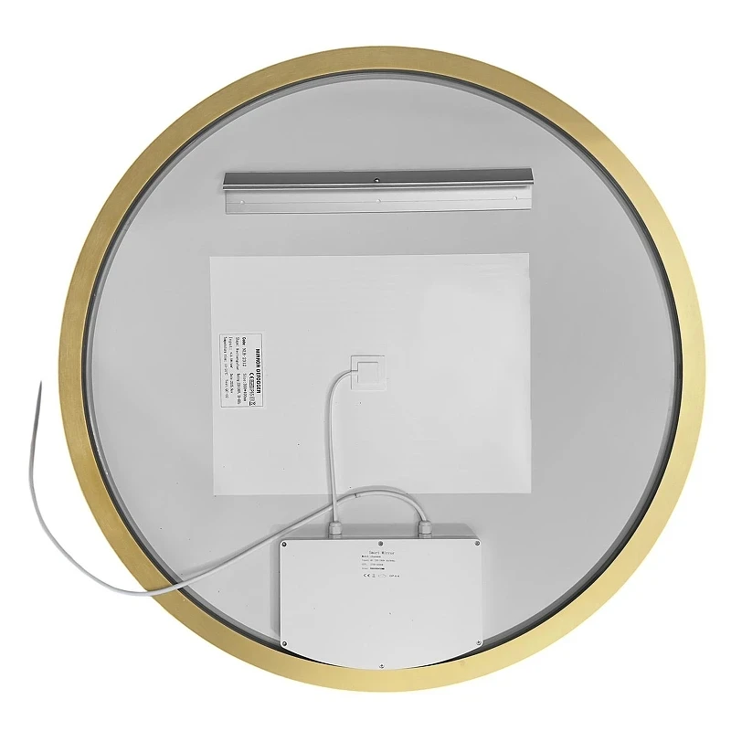 Зеркало Azario Грей 80 АZ-LED010425 с подсветкой цвет Золото матовое с сенсорным выключателем