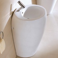 Раковина CeramaLux 52 1001 Белая фаянс напольный
