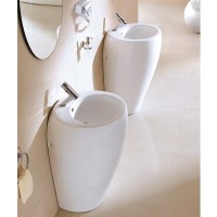 Раковина CeramaLux 52 1001 Белая фаянс напольный