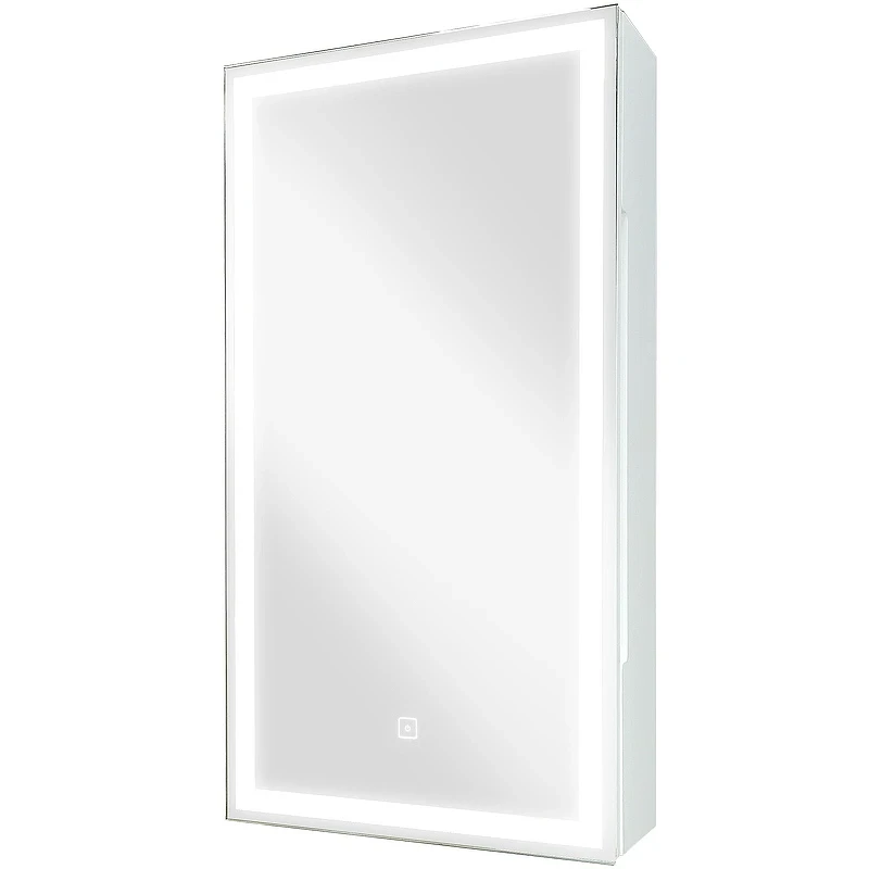 Зеркальный шкаф Континент Allure LED 35 L МВК055 с подсветкой Белый МДФ / ЛДСП, стекло