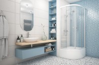 Душевой уголок Melodia della vita Round 90х90 MCNRD9090TWt профиль Белый стекло прозрачное
