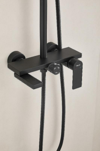 Душевая система Belz B678-7 B24678-7 Черная матовая