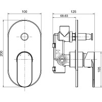 Смеситель для душа Koller Pool Round Arc RA10150