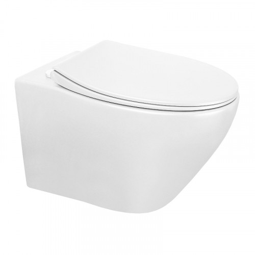 Унитаз Azario Keras white AZ-99046W подвесной цвет Белый с сиденьем Микролифт