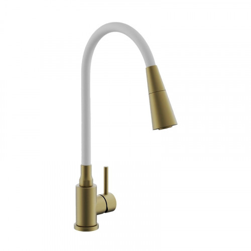Смеситель для кухни Belz B74810-5 цвет Брашированное золото Белый