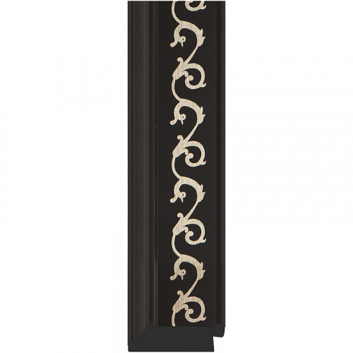 Зеркало Evoform Exclusive-G 105х105 BY 4440 с гравировкой в багетной раме - Черный ардеко 81 мм стекло