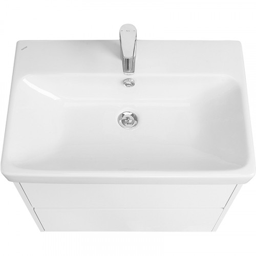 Тумба с раковиной Aquaton Сканди 70 1A2518K0SD010 подвесная Белая МДФ / ЛДСП