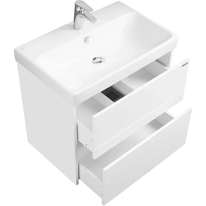 Тумба с раковиной Aquaton Сканди 70 1A2518K0SD010 подвесная Белая МДФ / ЛДСП