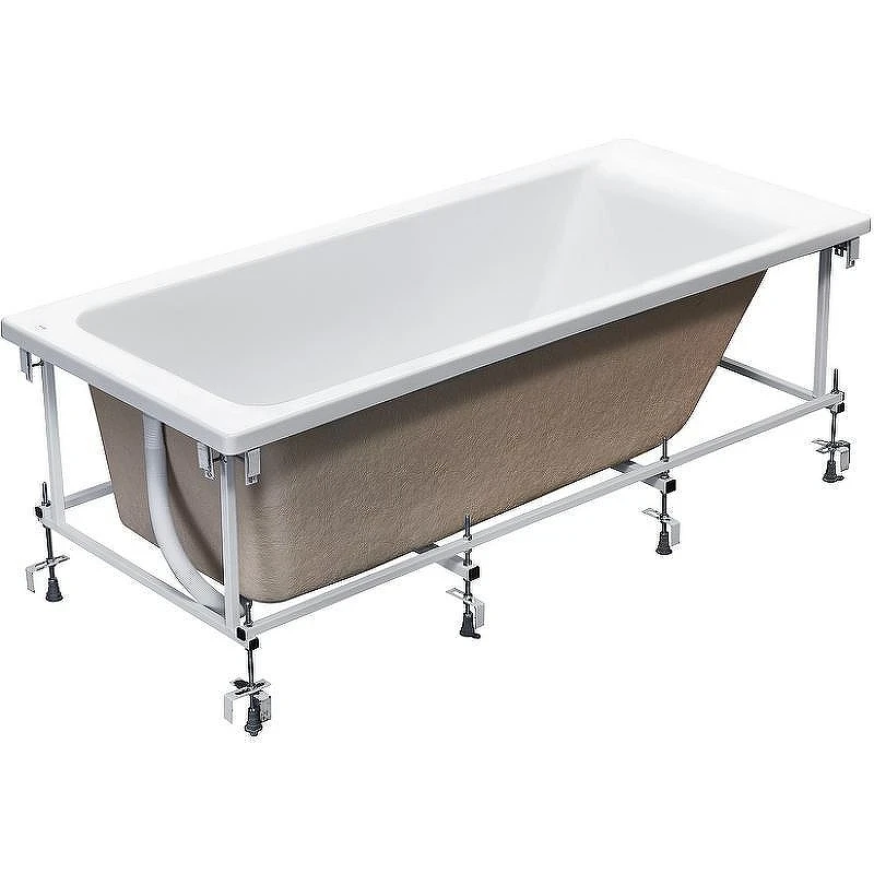 Акриловая ванна Roca Easy 170x70 ZRU9302905 без гидромассажа, с каркасом ZRU9302907