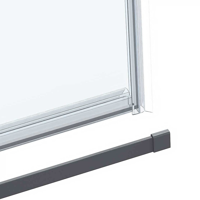 Душевая дверь Vincea Como Soft 120 VDS-1CS120CLGM профиль Вороненая сталь стекло прозрачное