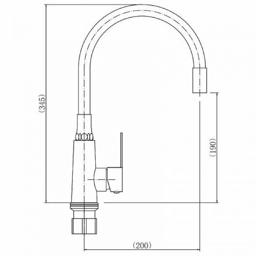 Смеситель для кухни Fashun A54301-7 цвет Сатин Черный