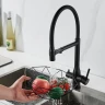 Смеситель для кухни Shevanik S378H цвет Черный матовый