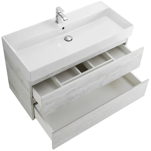 Тумба под раковину Cezares Molveno 46 100 MOLVENO 46-100-2C-SO-LB подвесная Legno Bianco МДФ / ЛДСП