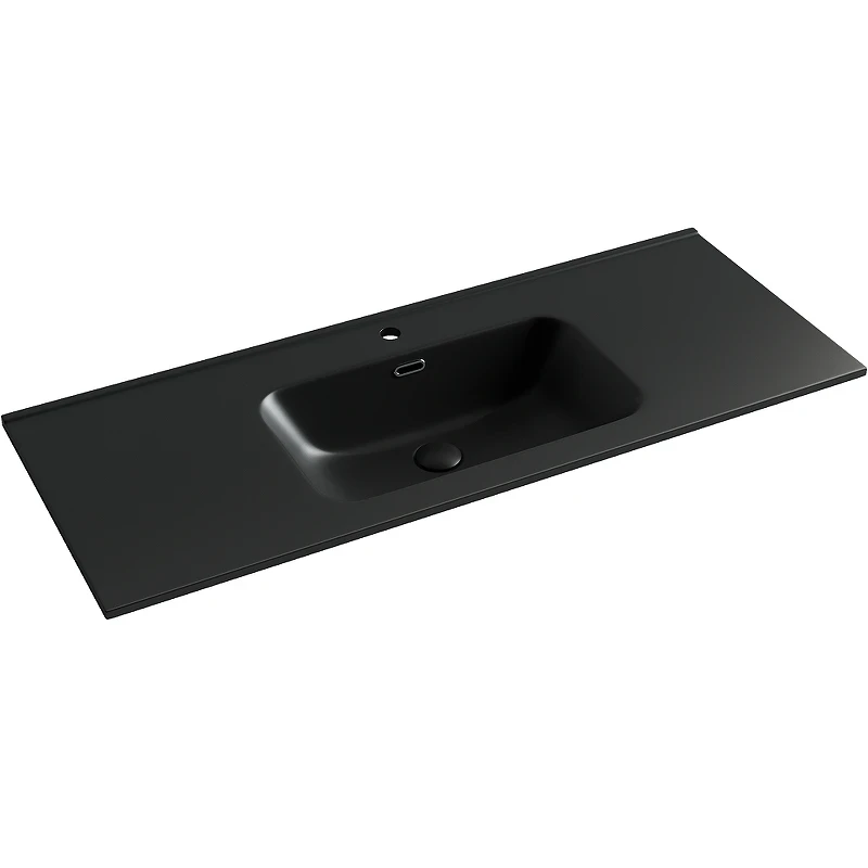 Раковина Ceramicanova Element 120 CN7006MB Черная матовая фарфор полувстраиваемая