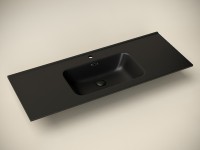 Раковина Ceramicanova Element 120 CN7006MB Черная матовая фарфор полувстраиваемая
