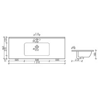 Раковина Ceramicanova Element 120 CN7006MB Черная матовая фарфор полувстраиваемая