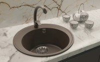 Смеситель для кухни Ulgran Quartz UQ-007-05 Бетон латунь