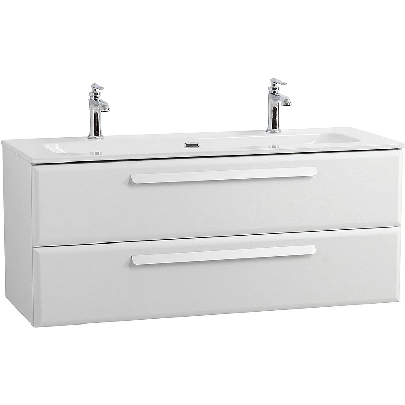 Тумба под раковину Cezares Eco-Cer-N 120 ECO-CER-N-1200-2C-SO-BO подвесная Bianco Opaco без ручек МДФ / ЛДСП