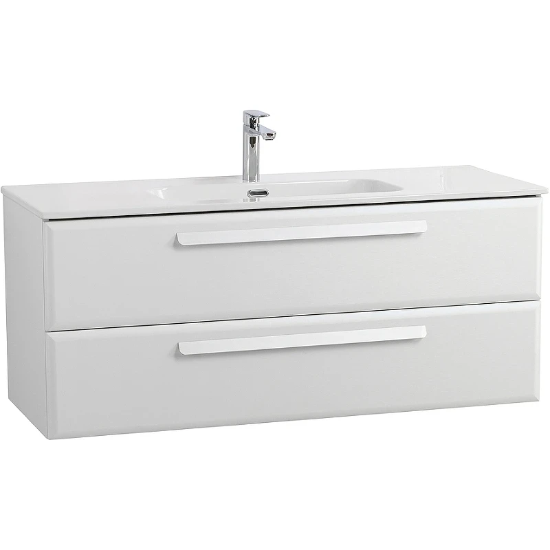 Тумба под раковину Cezares Eco-Cer-N 120 ECO-CER-N-1200-2C-SO-BO подвесная Bianco Opaco без ручек МДФ / ЛДСП