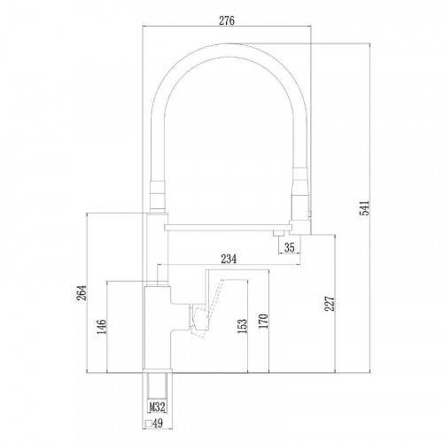 Смеситель для кухни Savol S-L1808Q-01 цвет Графит Черный