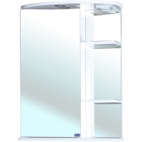 Зеркальный шкаф Bellezza Нарцисс 55 L 4613208002002 с подсветкой Белый МДФ / ЛДСП, стекло