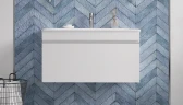 Тумба под раковину Velvex Pulsus 100 tp.PUL.PUL.100.1Y подвесная Белая глянцевая