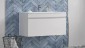 Тумба под раковину Velvex Pulsus 100 tp.PUL.PUL.100.1Y подвесная Белая глянцевая