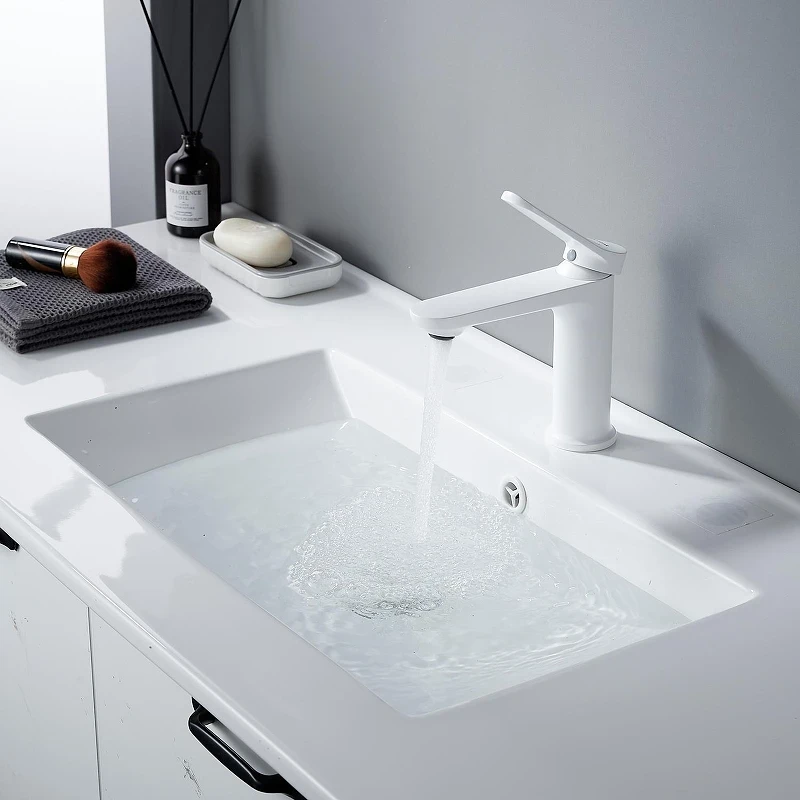 Смеситель для раковины Shevanik S43C S4301C цвет Белый