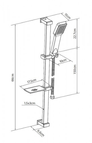Душевой гарнитур Creavit SH453 цвет Хром