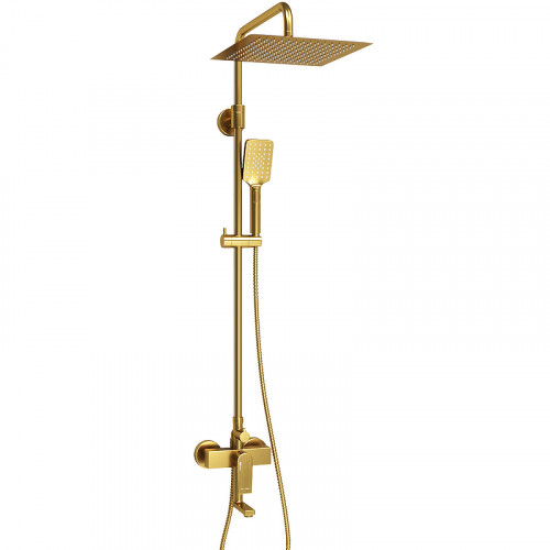 Душевая система WasserKRAFT A155.260.201.BG Золото матовое латунь на стену