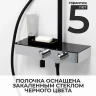 Душевая система WasserKRAFT Thermo A11401 с термостатом Черная матовая Хром латунь на стену
