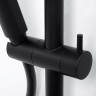 Душевая система WasserKRAFT Thermo A11401 с термостатом Черная матовая Хром латунь на стену