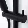 Душевая система WasserKRAFT Thermo A11401 с термостатом Черная матовая Хром латунь на стену