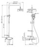Душевая система WasserKRAFT Thermo A11401 с термостатом Черная матовая Хром латунь на стену