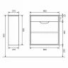 Тумба с раковиной Uperwood Modul 60 393020546 подвесная цвет Белый матовый