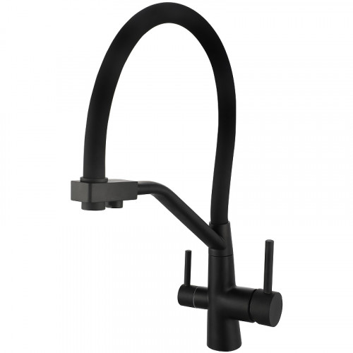 Смеситель для кухни Viko V-5842 Черный матовый латунь