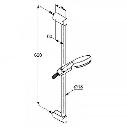 Душевой гарнитур Kludi Logo 6836005-00 Хром
