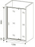 Душевая дверь Good Door Orion WTW-PD-120-G-СH 120 профиль Хром стекло Grape