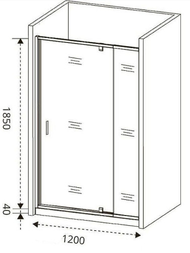 Душевая дверь Good Door Orion WTW-PD-120-G-СH 120 профиль Хром стекло Grape