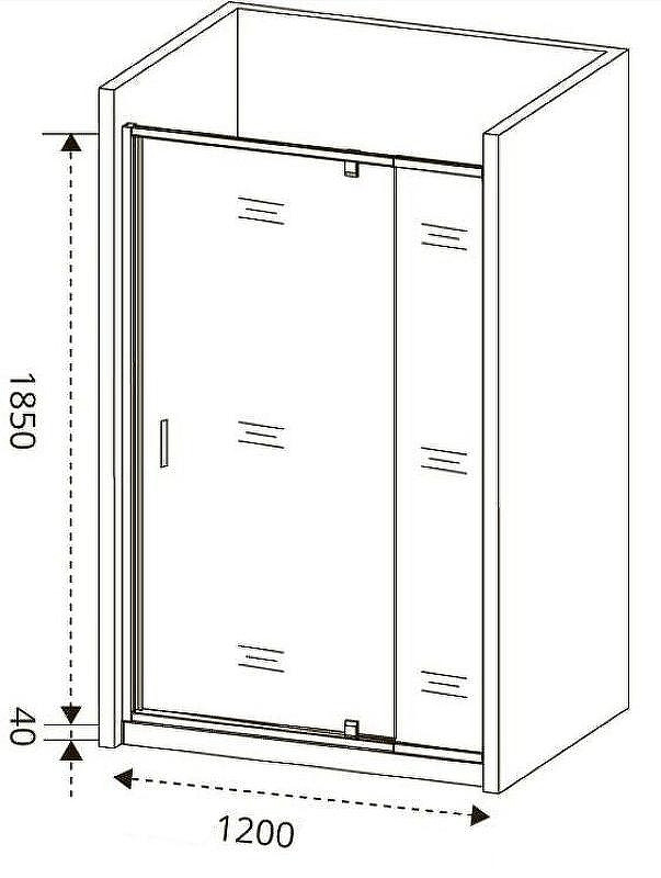Душевая дверь Good Door Orion WTW-PD-120-G-СH 120 профиль Хром стекло Grape
