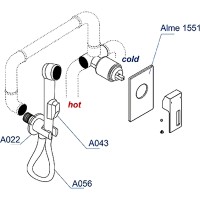 Гигиенический душ со смесителем WasserKRAFT Alme A01556 Хром латунь на стену