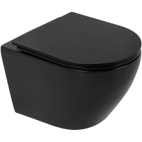 Унитаз BelBagno Colorato BB062CHR-MB/BB062SC-MB подвесной Черный матовый с сиденьем Микролифт фаянс подвесной