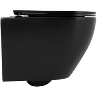 Унитаз BelBagno Colorato BB062CHR-MB/BB062SC-MB подвесной Черный матовый с сиденьем Микролифт фаянс подвесной