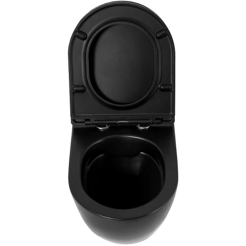 Унитаз BelBagno Colorato BB062CHR-MB/BB062SC-MB подвесной Черный матовый с сиденьем Микролифт фаянс подвесной