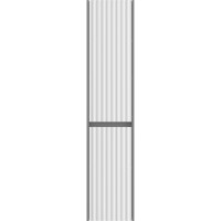 Шкаф пенал Brevita Balaton 35 L BAL-05035-48-2Л подвесной Белый матовый Серый матовый МДФ / ЛДСП