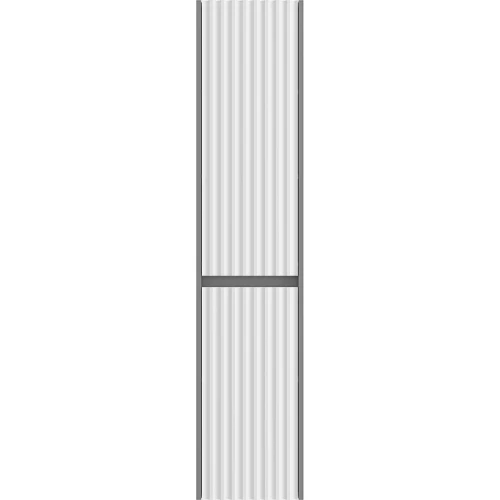 Шкаф пенал Brevita Balaton 35 L BAL-05035-48-2Л подвесной Белый матовый Серый матовый МДФ / ЛДСП